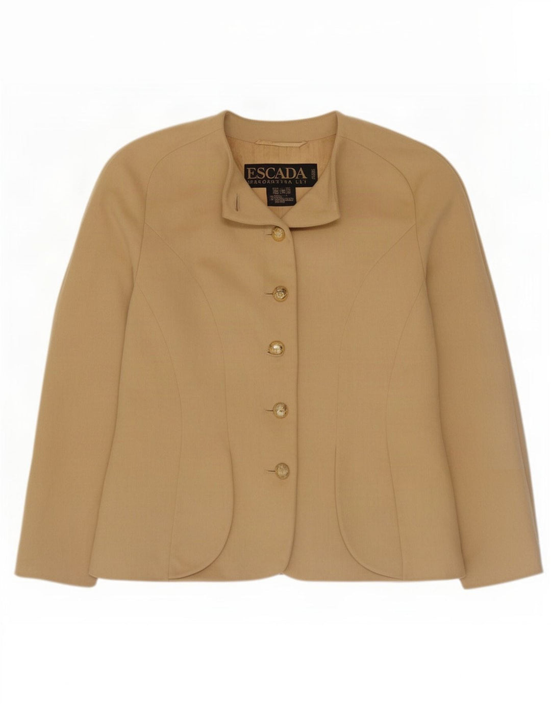 Escada Damen-Blazer von Margaretha Ley mit 6 Knöpfen, EU 38, Mittelbeige