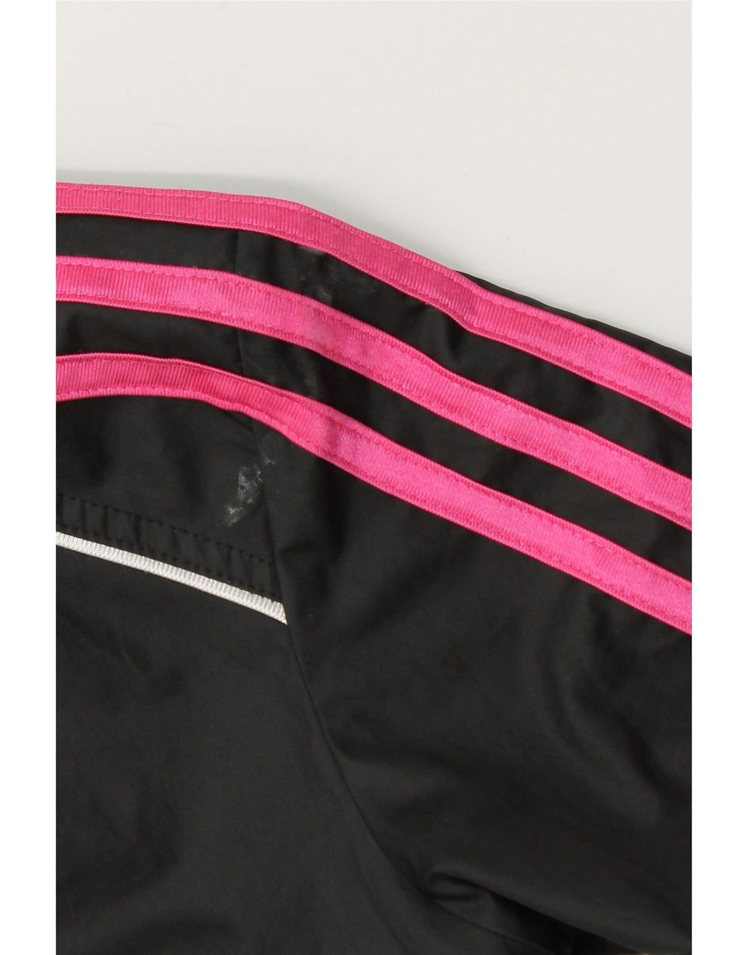 Adidas Mädchen-Trainingsanzugoberteil mit Grafik, 9–10 Jahre, schwarzes Polyester