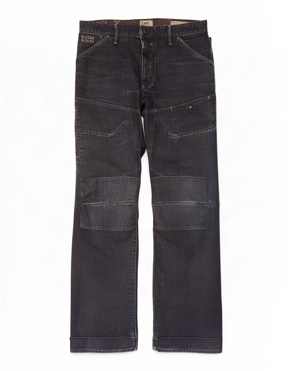 G-Star Herren Straight Jeans W36 L34 Marineblaue Baumwolle