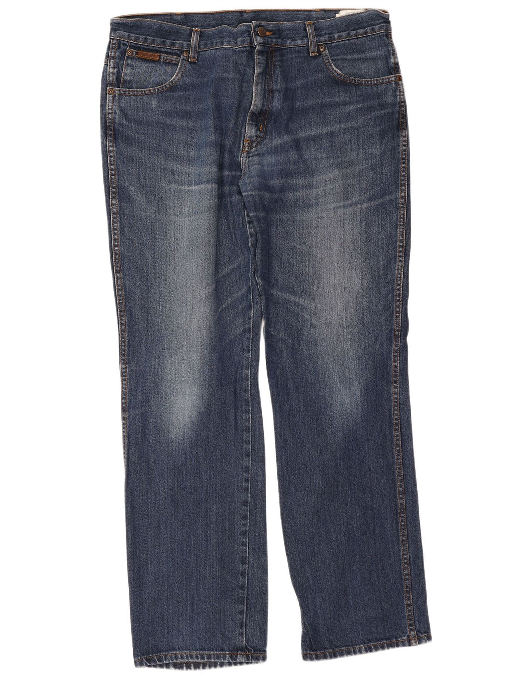 Wrangler Herren Texas Straight Jeans W38 L32 Blaue Baumwolle