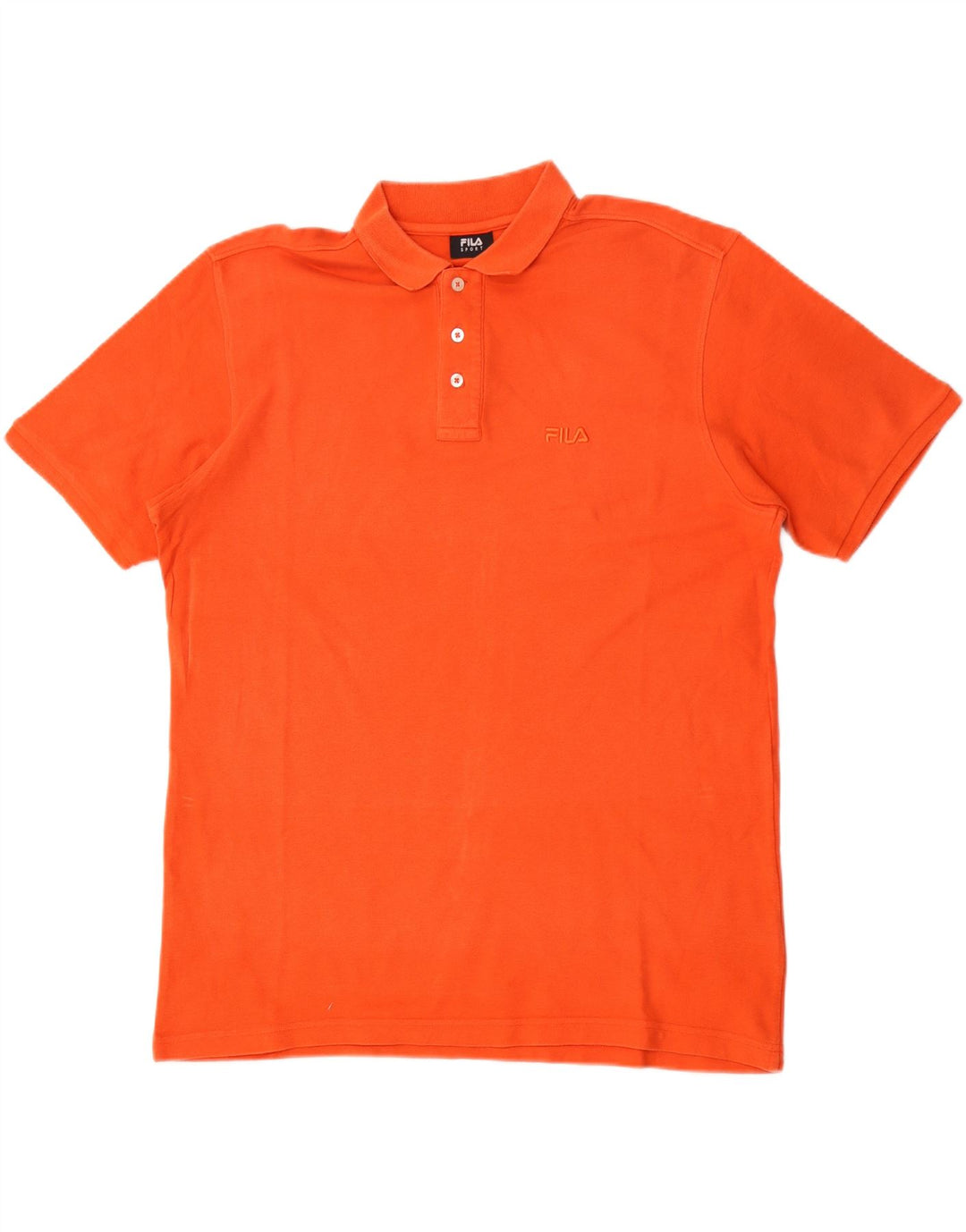 Fila Herren Poloshirt XL Orange Baumwolle