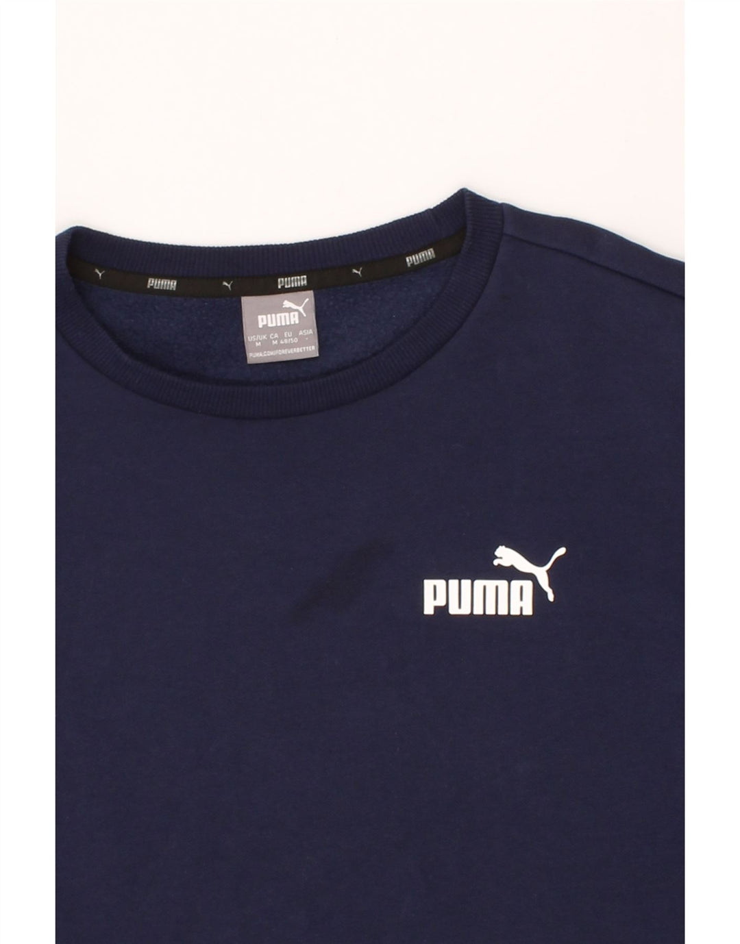 PUMA Mens Sweatshirt Jumper Medium Navy Blue Cotton Vintage Puma and Second-Hand Puma from Messina Hembry 