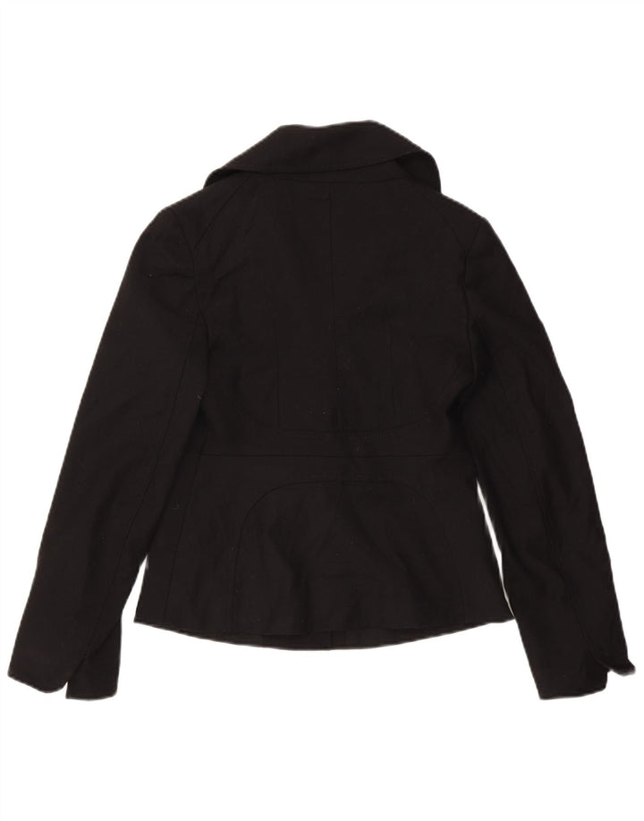 Sportmax Damen-Blazer-Jacke, UK 10, kleine schwarze Wolle
