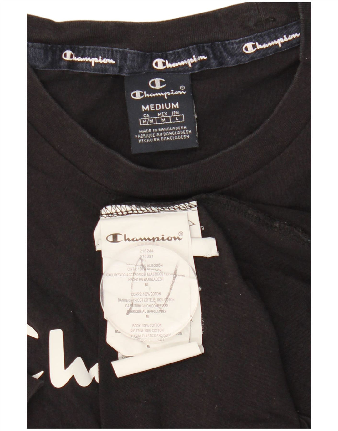 CHAMPION Herren-T-Shirt mit Grafik, mittelmarineblaue Baumwolle