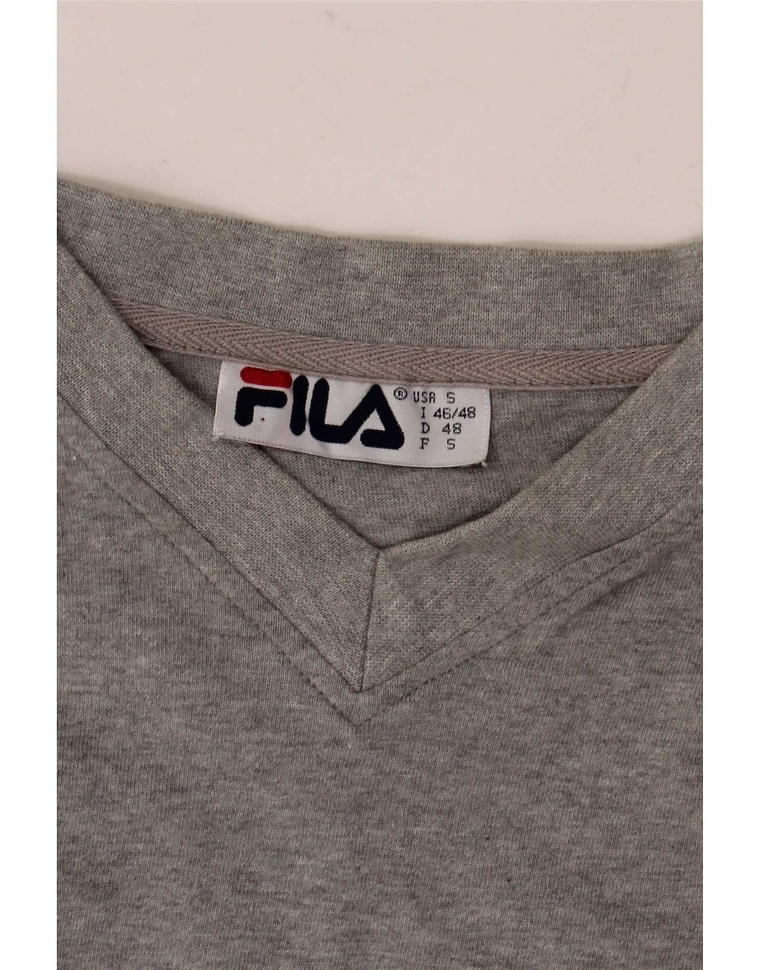 Fila Herren T-Shirt Top IT 46/48 Small Grau meliert