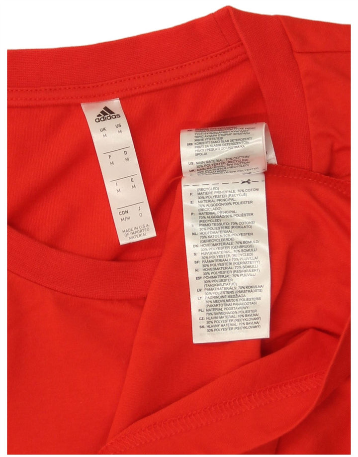 Adidas Herren Grafik-T-Shirt aus mittelroter Baumwolle