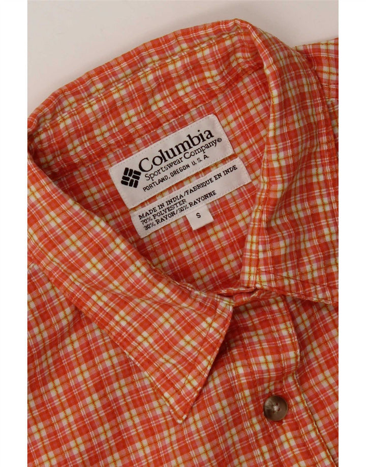 Columbia Herren Kurzarmhemd Small Orange Polyester