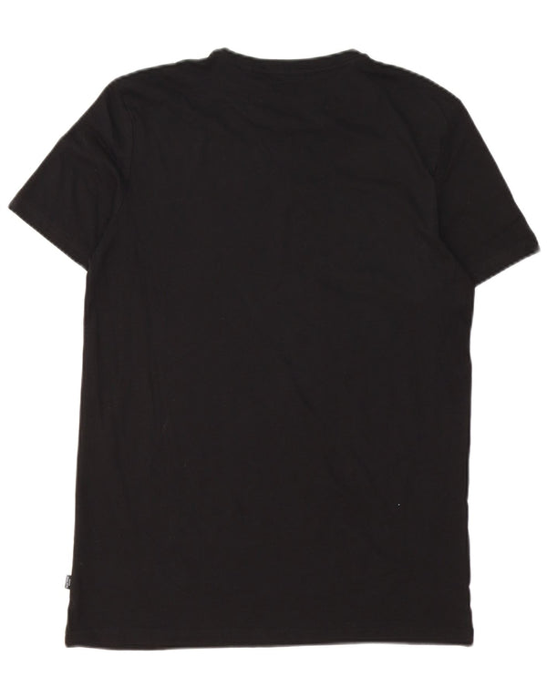 Puma Jungen Graphic T-Shirt Top 15–16 Jahre, schwarze Baumwolle