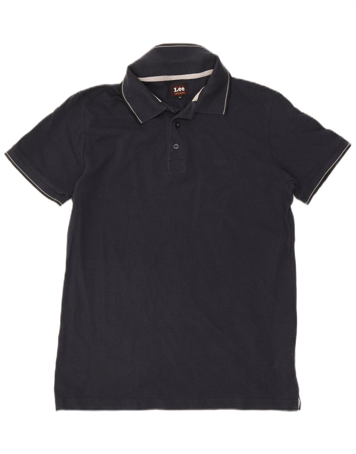 Lee Herren-Poloshirt aus mittlerer marineblauer Baumwolle