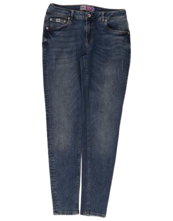 Superdry Damen Cassie Skinny Jeans W32 L30 Blaue Baumwolle