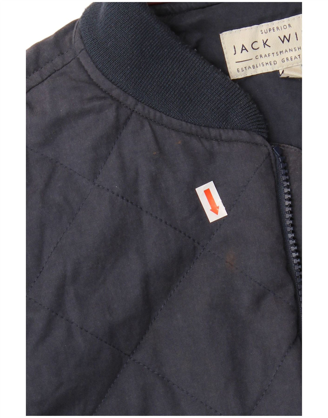 JACK WILLS Herren Bomberjacke UK 36 Small Marineblaue Baumwolle