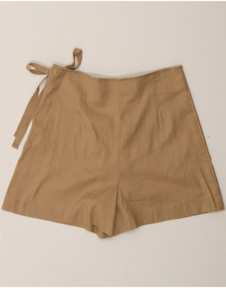 BENETTON Womens Skort UK 8 Small Beige Linen Vintage Benetton and Second-Hand Benetton from Messina Hembry 