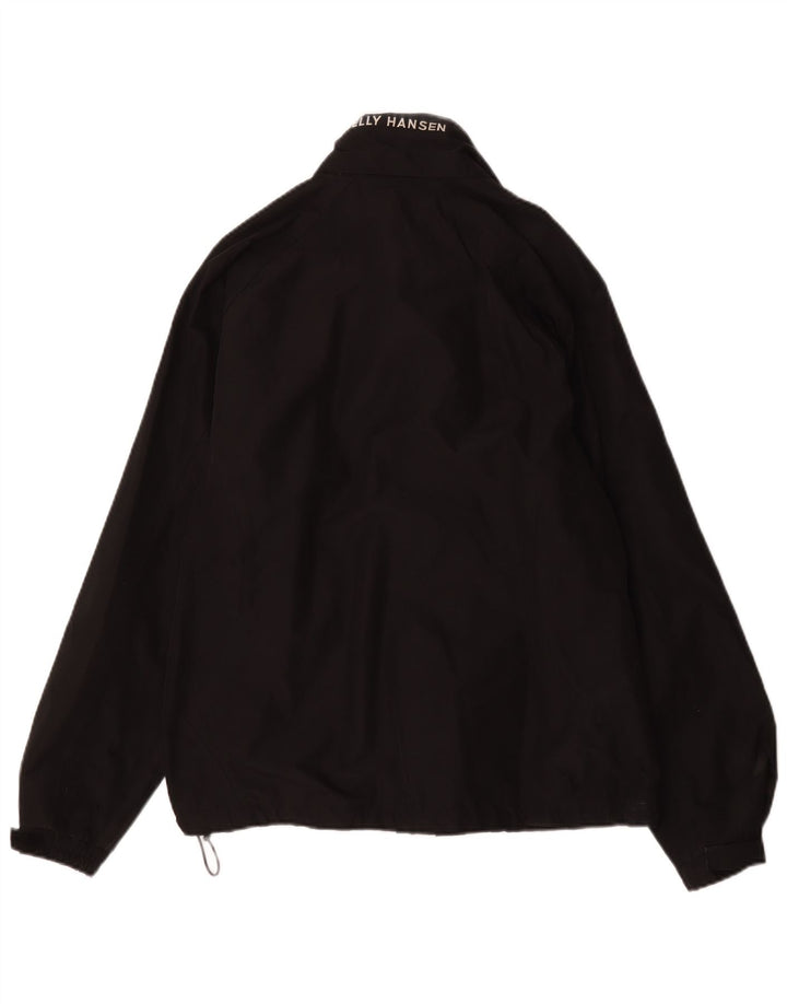 Helly Hansen Womens Graphic Rain Jacket UK 16 Large Schwarz Polyester