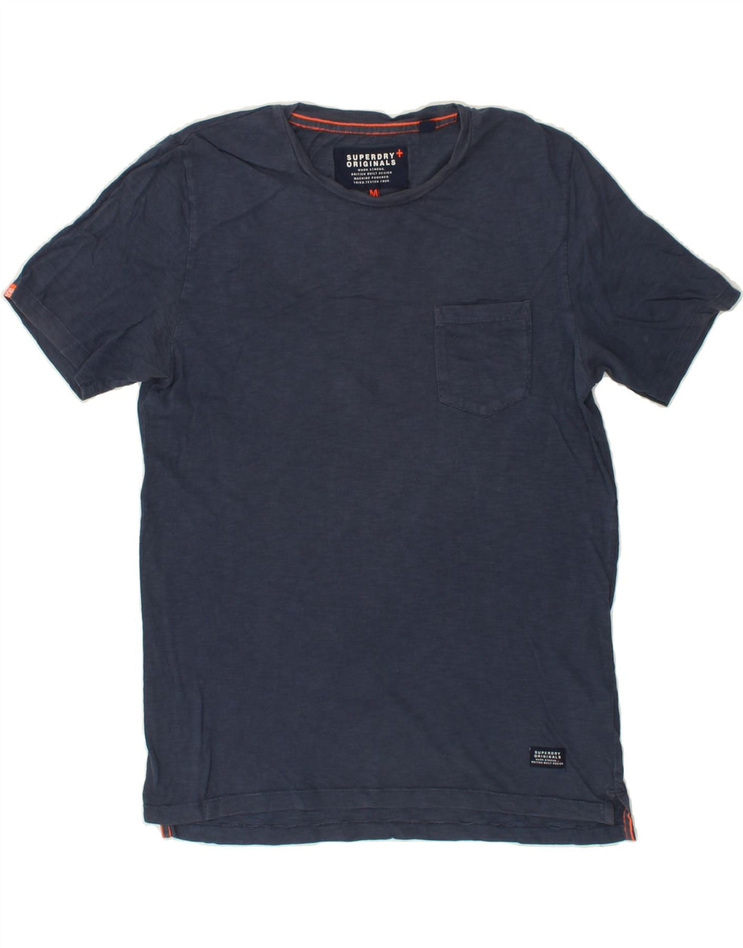 SUPERDRY Mens T-Shirt Top Medium Navy Blue Cotton Vintage Superdry and Second-Hand Superdry from Messina Hembry 