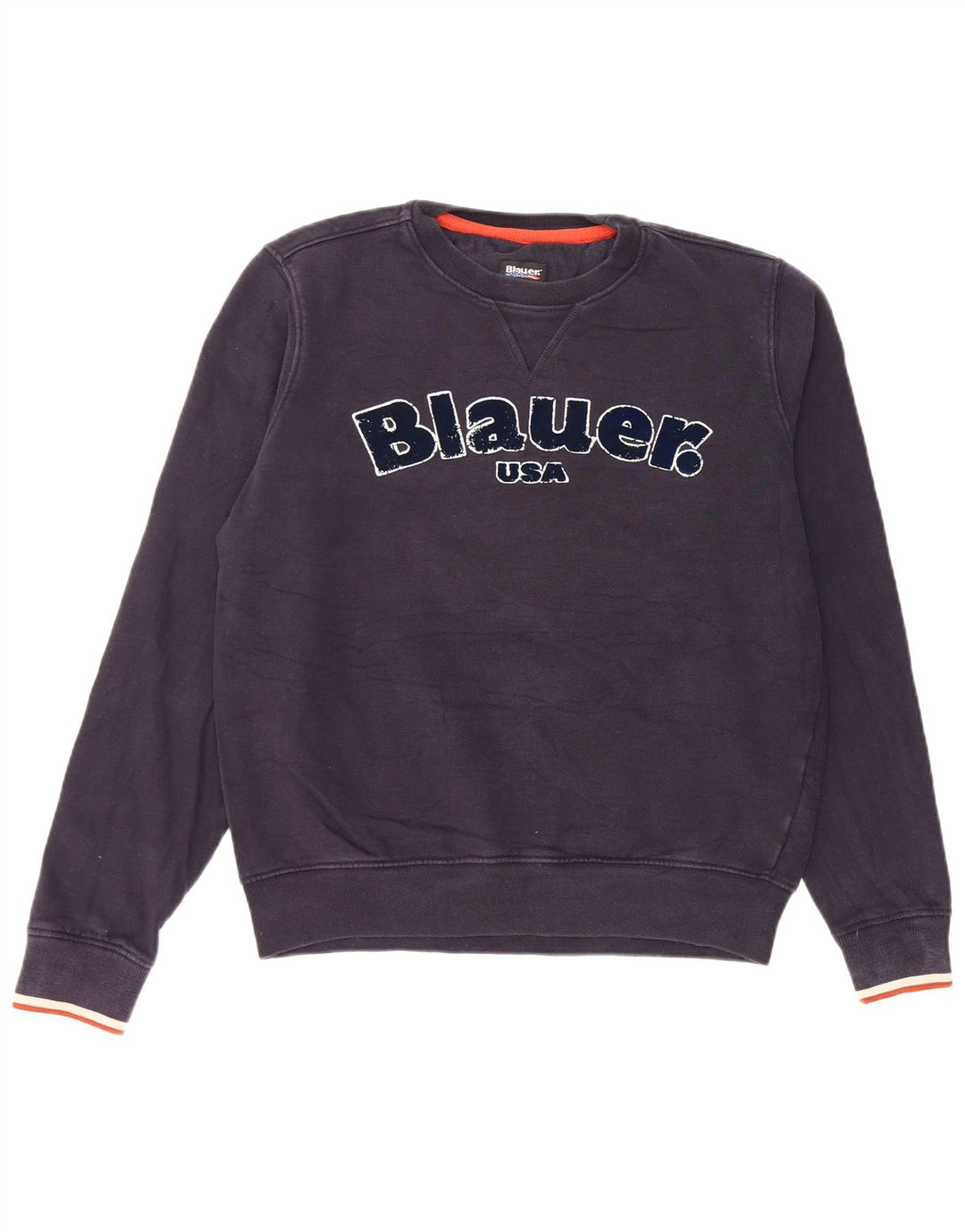 Blauer Grafik-Sweatshirt für Jungen, 13–14 Jahre, groß, marineblau, Baumwolle