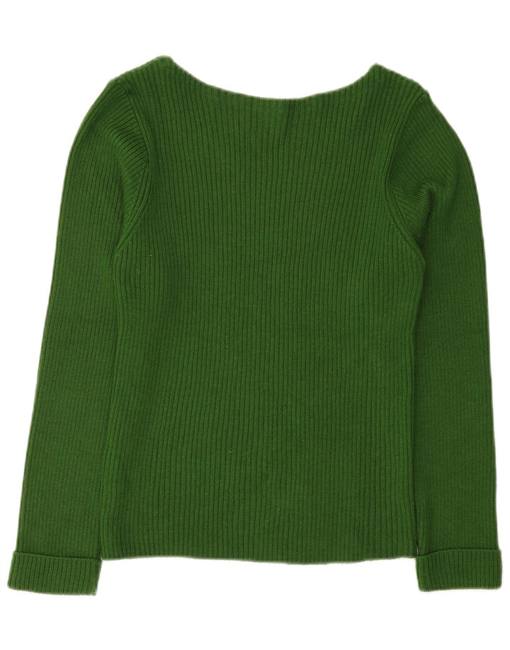 Guess Damen-Pullover mit U-Boot-Ausschnitt, Gr. 8, Grün