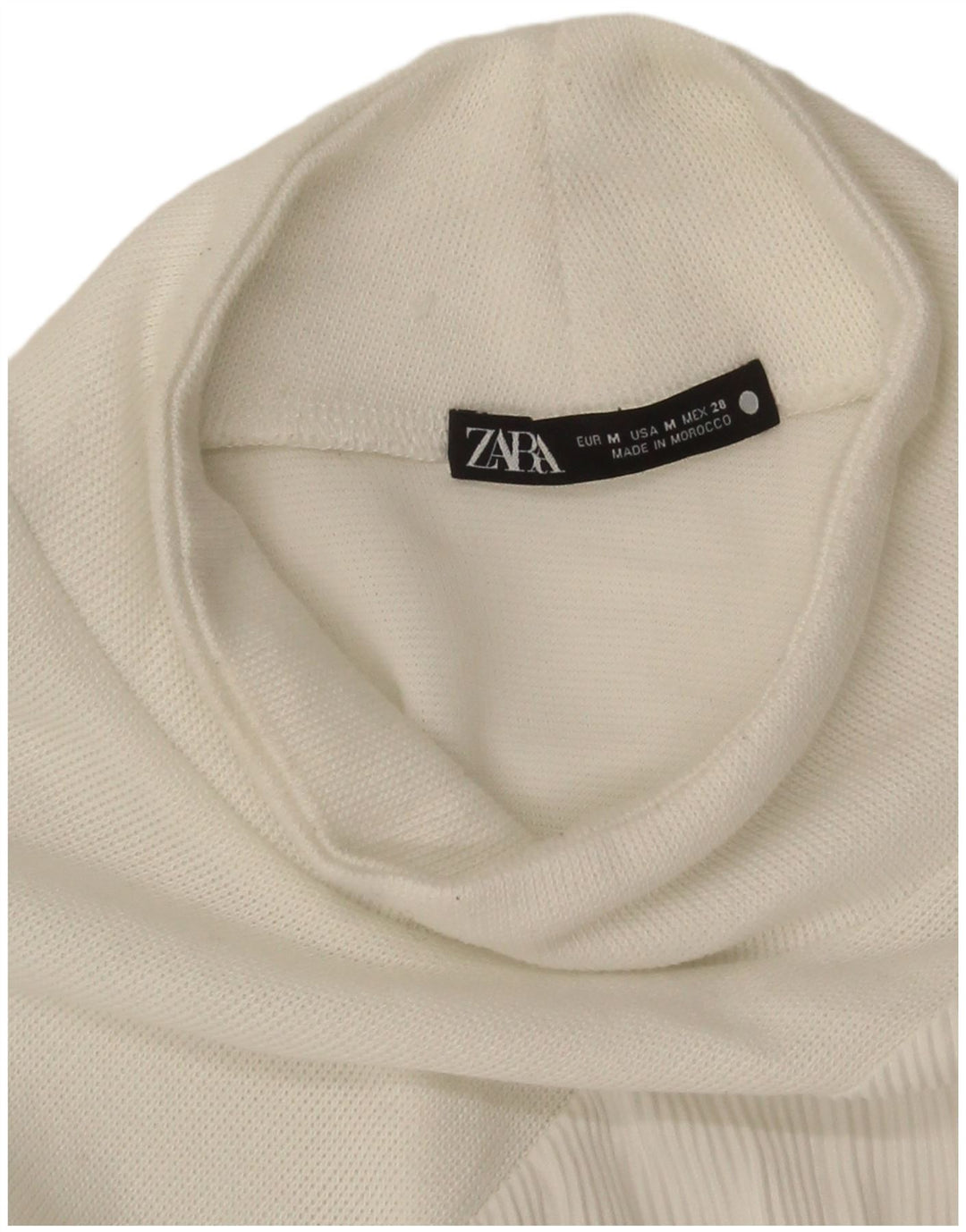 Zara Damen Pulloverkleid UK 14 Mittelweiß