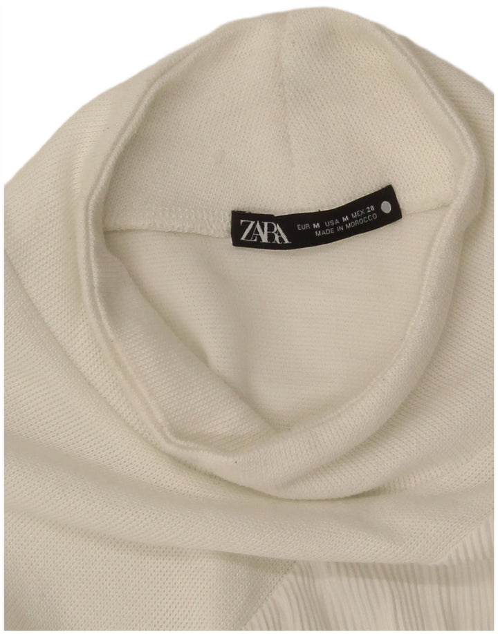 Zara Damen Pulloverkleid UK 14 Mittelweiß