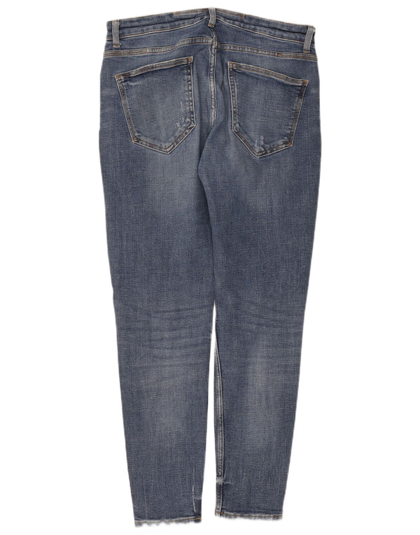 Zara Herren Distressed Slim Jeans EU 46 XL W36 L31 Blaue Baumwolle