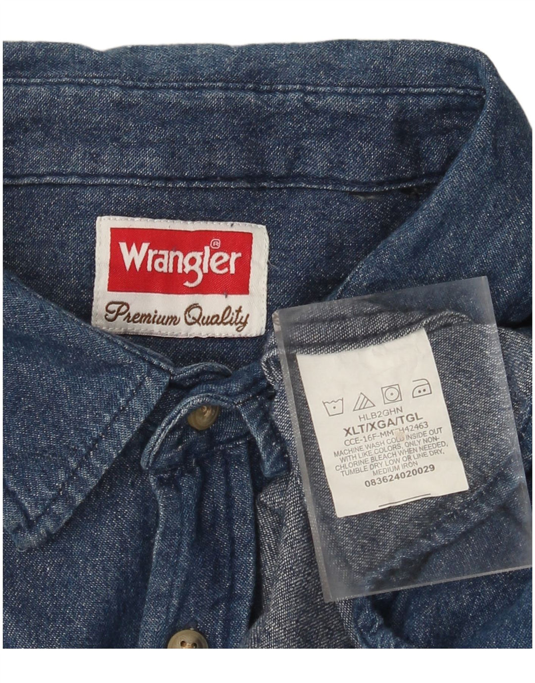 Wrangler Herren Jeanshemd XL Blau