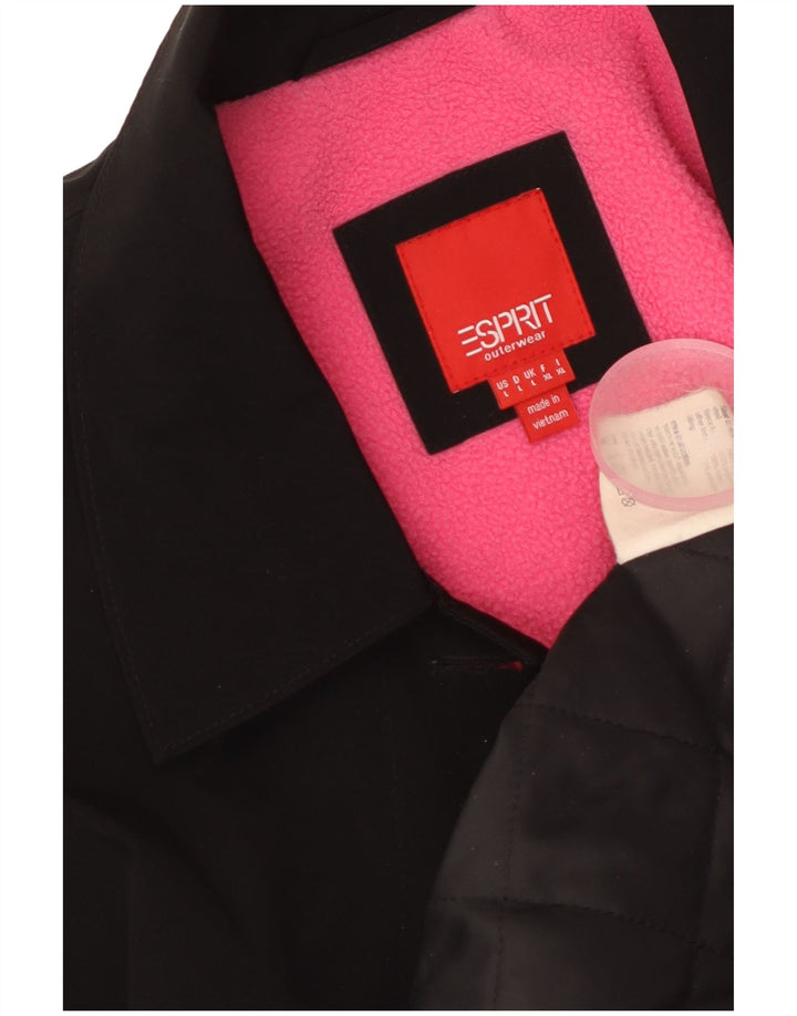 ESPRIT Damen Übergroßer Mantel UK 16 Large Schwarz Polyester