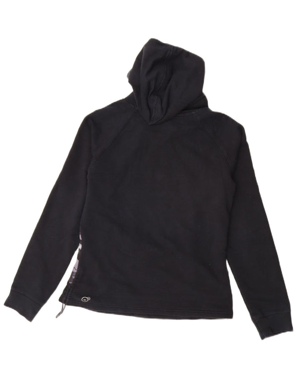 Puma Damen Kapuzenpullover UK 10 Small Schwarz Geometrisch Baumwolle