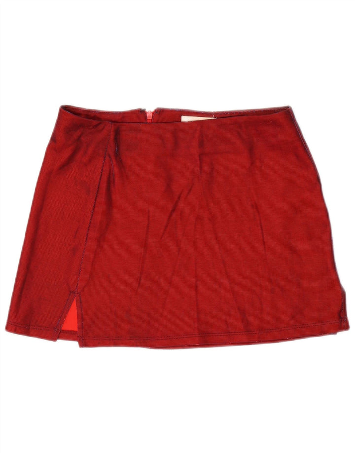 URBAN OUTFITTERS Damen Minirock Small W28 Kastanienbraunes Polyester