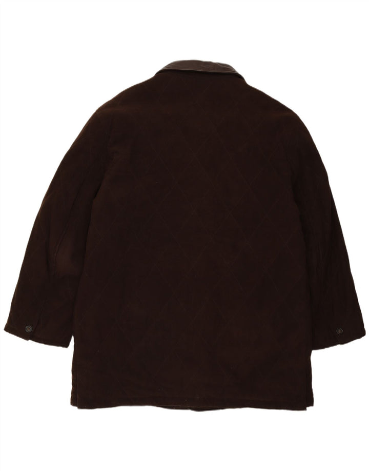 Vintage Herren Mantel IT 54 2XL Braun Polyester