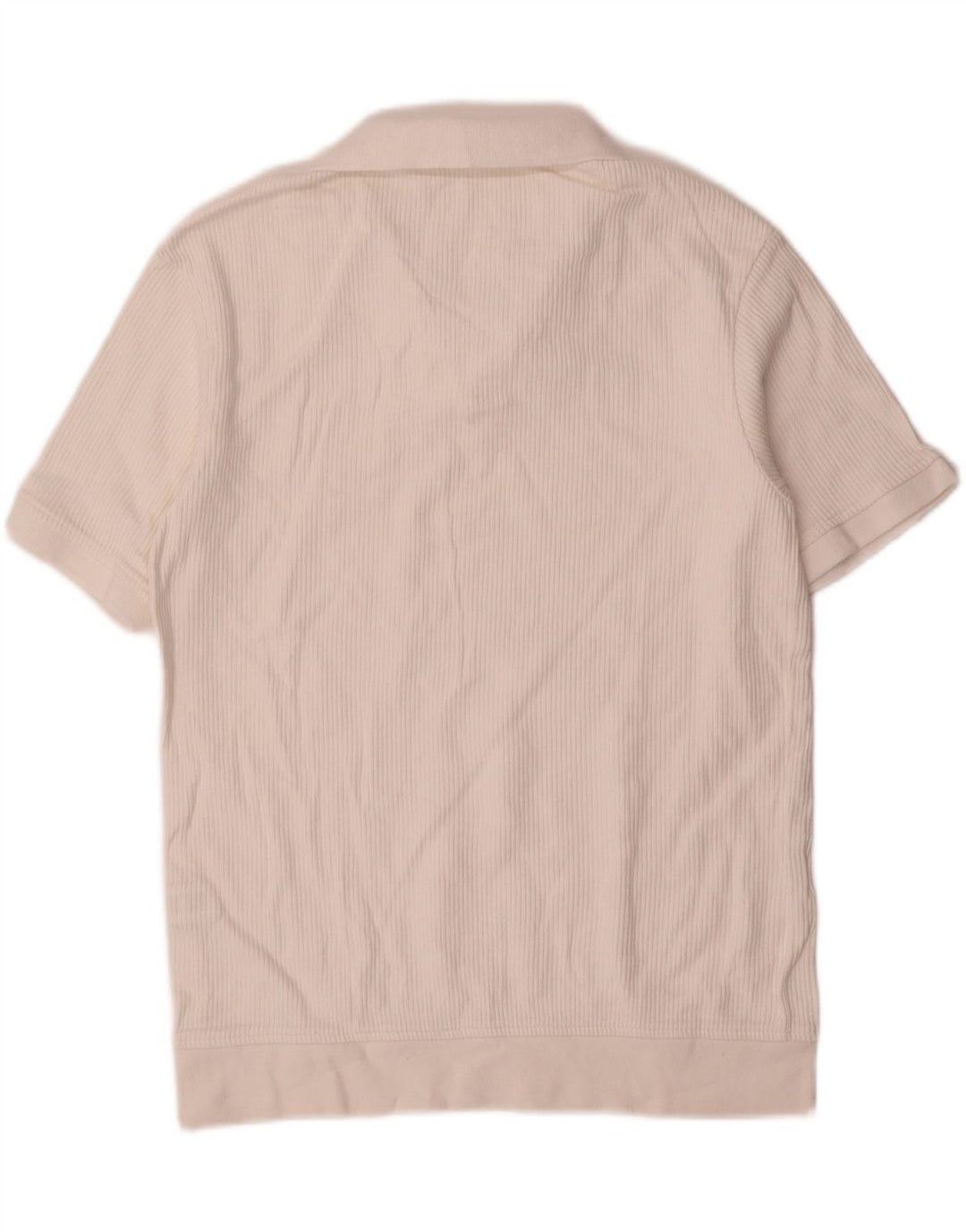 Zara Herren-Poloshirt, mittelweiß, gestreift, Baumwolle