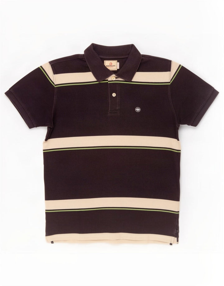 Murphy & Nye Herren-Poloshirt mit normaler Passform, XL, schwarz gestreift, Baumwolle