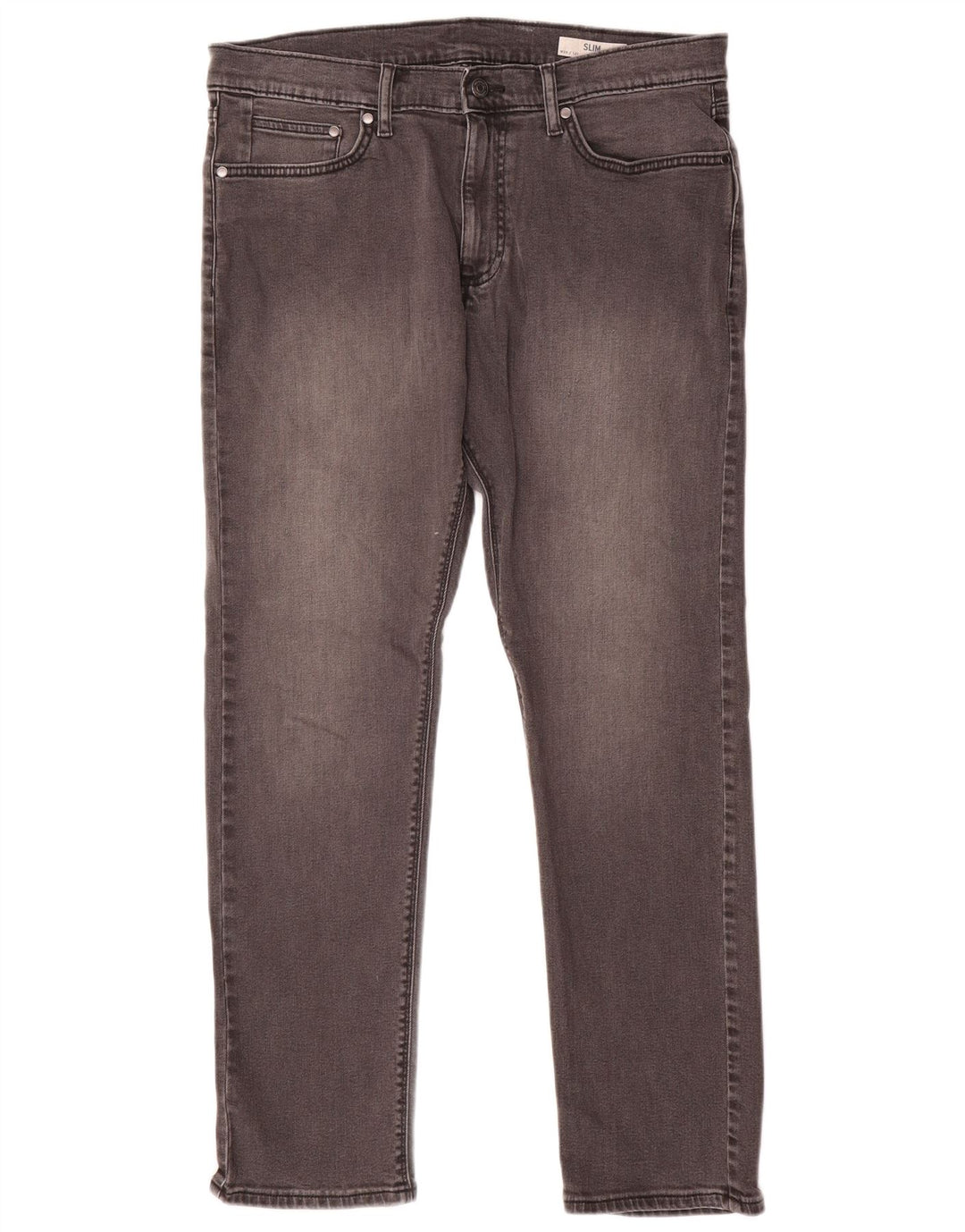 Marks & Spencer Herren Slim Jeans W34 L31 Graue Baumwolle