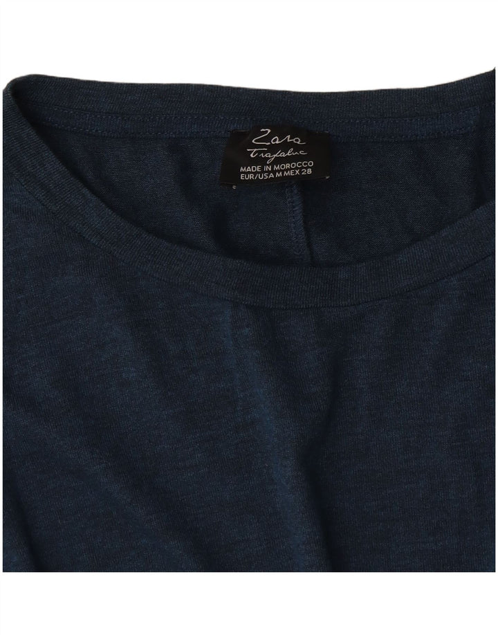Zara Damen-Oversize-Blusenoberteil, UK-Größe 44, mittleres Marineblau