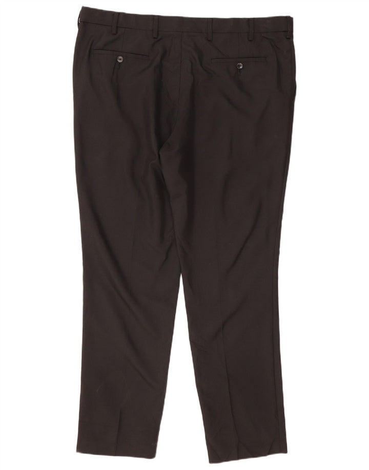 Marks & Spencer Herren Slim Fit Chinohose W40 L31 Schwarz Polyester