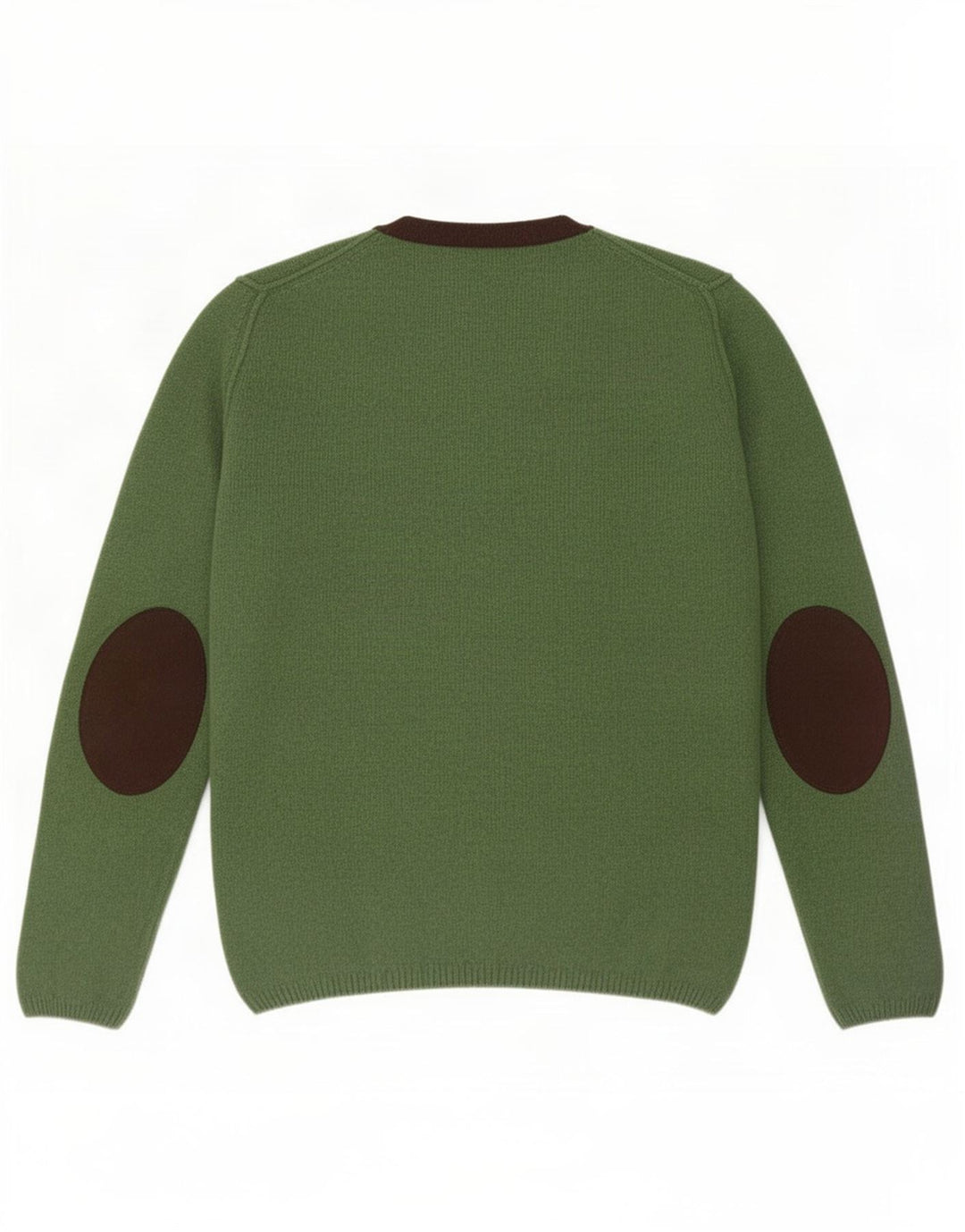 Fred Perry Herren-Pullover mit Rundhalsausschnitt, große grüne Wolle