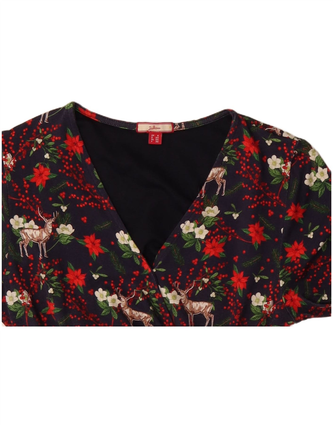 Joe Browns Damen-Etuikleid, Gr. 8, Marineblau, Viskose mit Blumenmuster