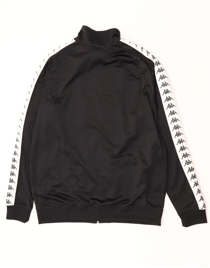 Kappa Herren Graphic Trainingsanzug Top Jacke 2XL Schwarz Polyester