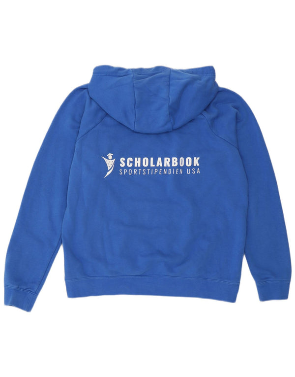 Nike Womens Graphic Hoodie Pullover UK 14 Mittelblaue Baumwolle
