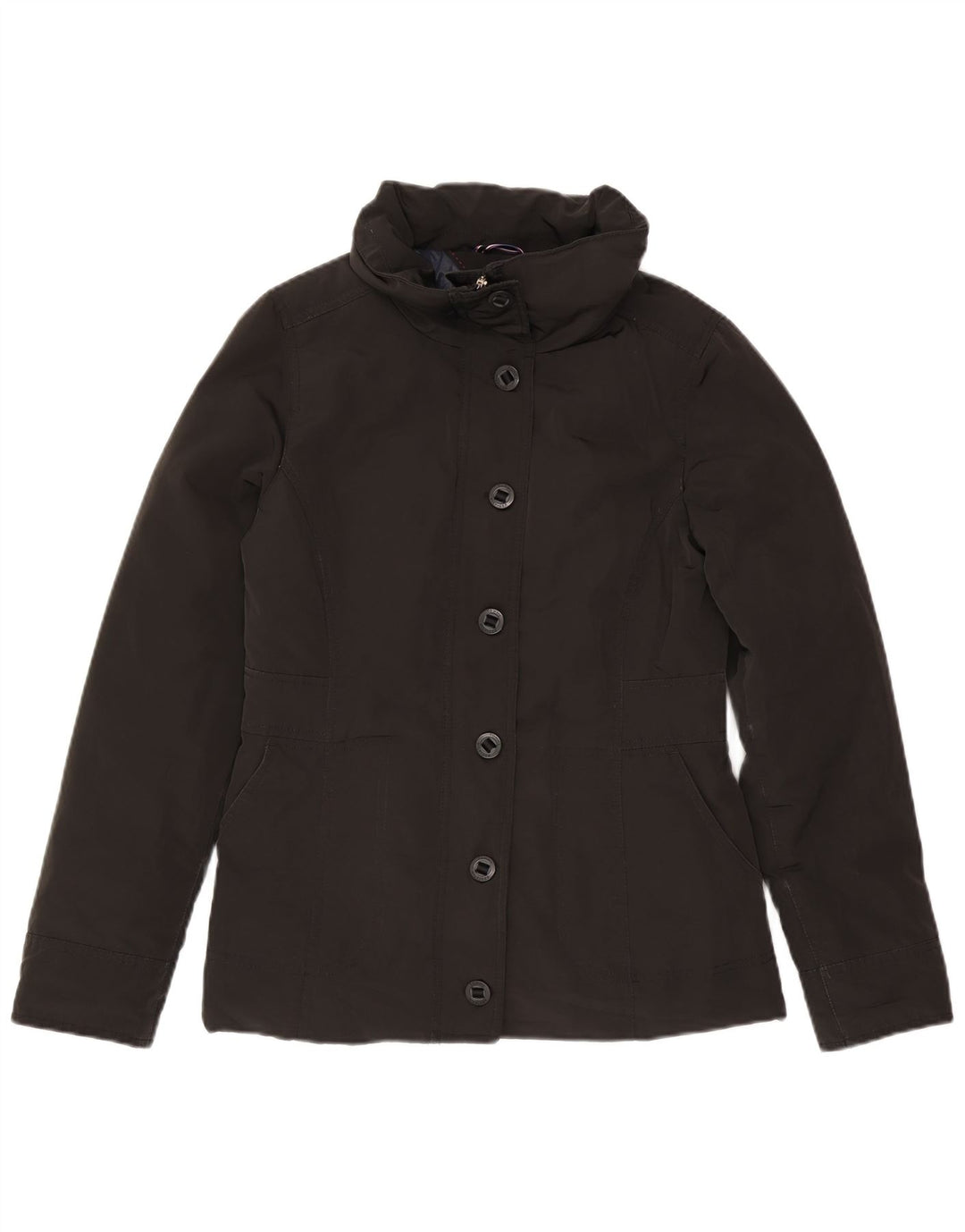 Tommy Hilfiger Damen Wattierte Jacke UK 14 Medium Schwarz Polyester