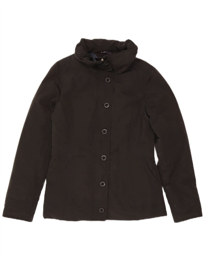 Tommy Hilfiger Damen Wattierte Jacke UK 14 Medium Schwarz Polyester