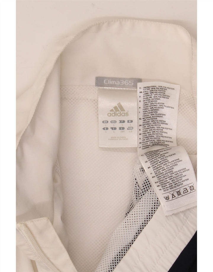 ADIDAS Herren Clima 365 Trainingsanzug-Top-Jacke, groß, weiß, Farbblock