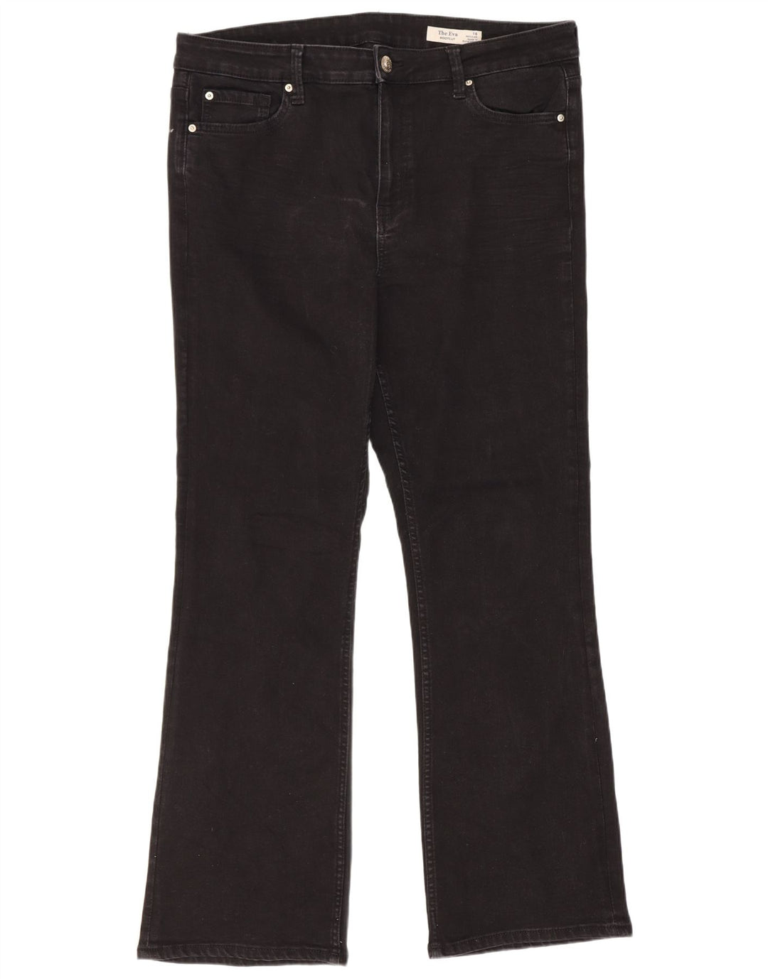 Marks & Spencer Damen The Eva Bootcut Jeans UK 16 Large W34 L30 Schwarz