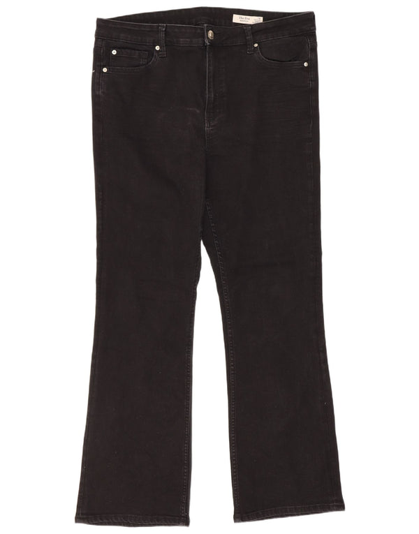 Marks & Spencer Damen The Eva Bootcut Jeans UK 16 Large W34 L30 Schwarz