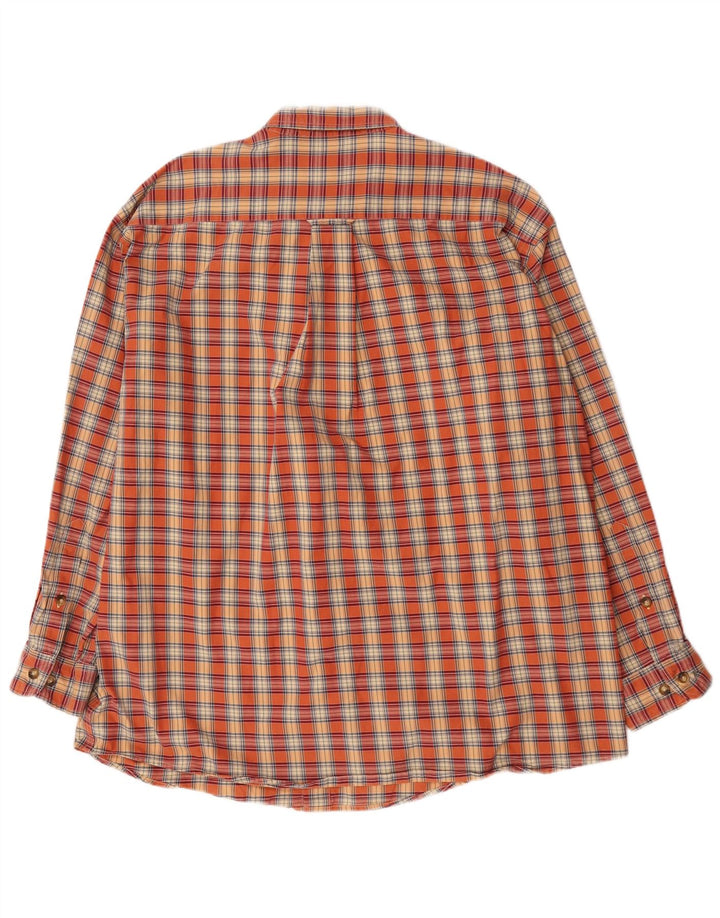 Orvis Herren-Flanellhemd XL, rot kariert, Baumwolle