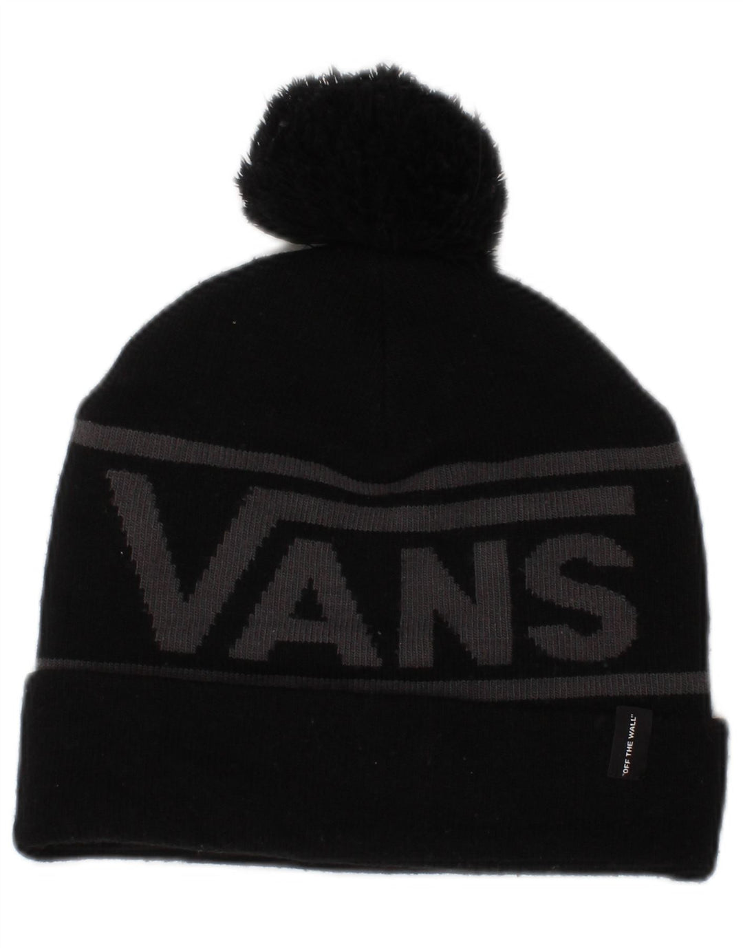 Vans Herren-Strickmütze mit Grafik, Einheitsgröße, schwarzes Farbblock-Acryl
