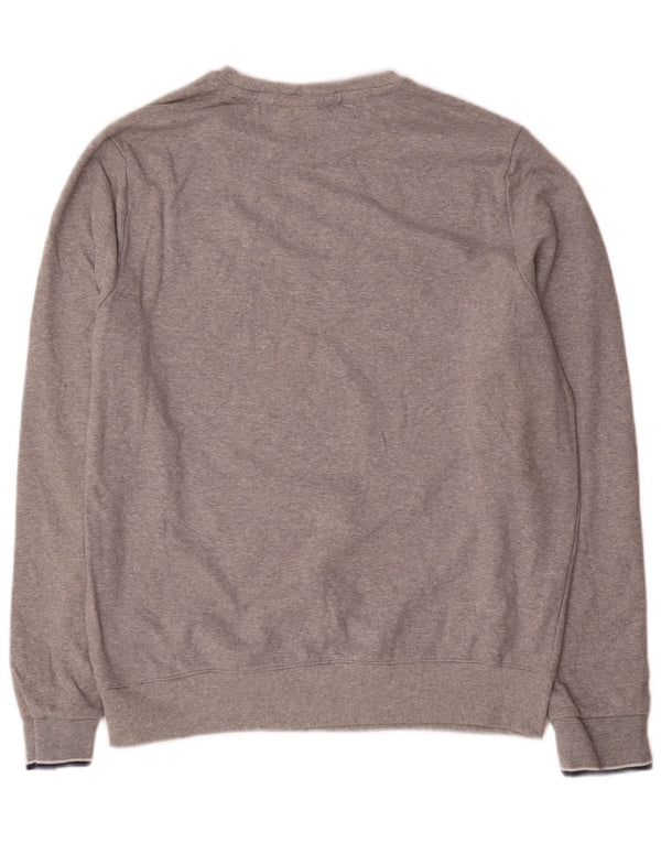 Fila Mens Graphic Sweatshirt Jumper Large Grey Polyester