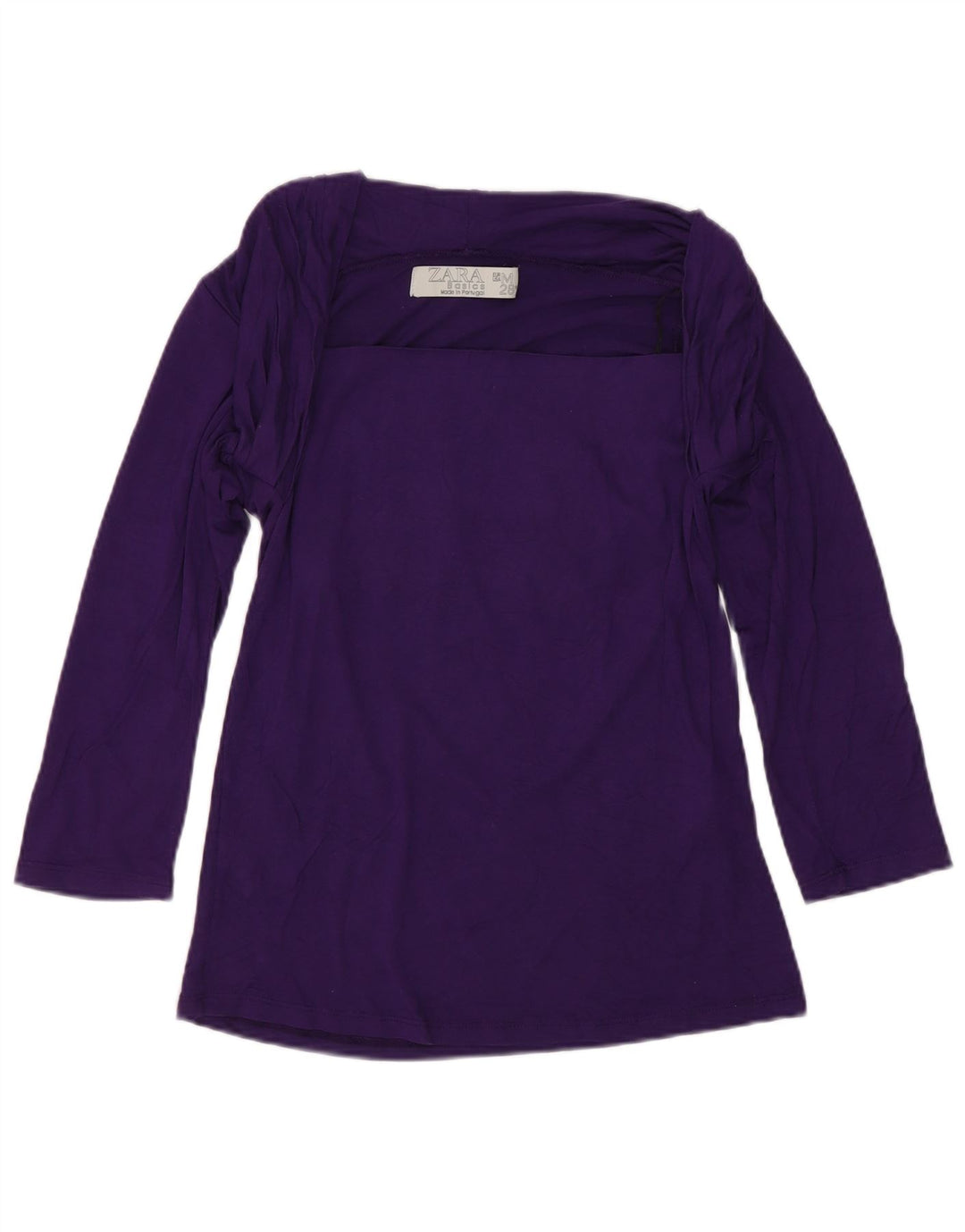 Zara Damen Top 3/4 Ärmel UK 12 Mittellila Viskose