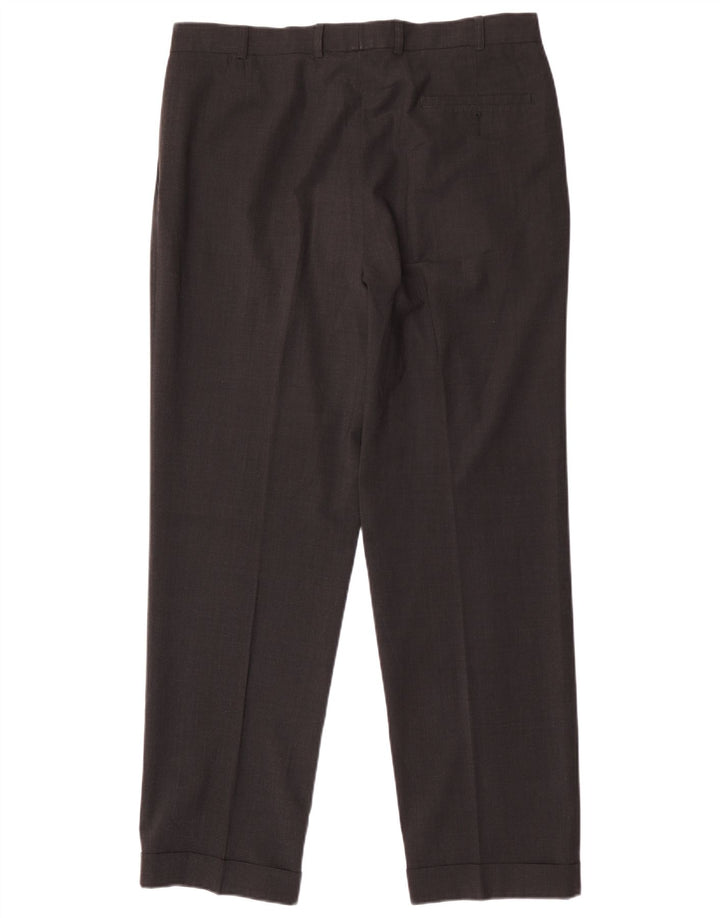 Marks & Spencer Herren-Anzughose mit Pegged-Anzug, W36, L31, graues Polyester