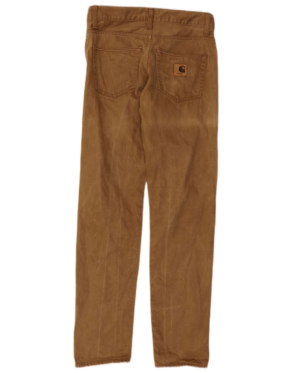 CARHARTT Mens Straight Jeans W30 L32 Brown Cotton
