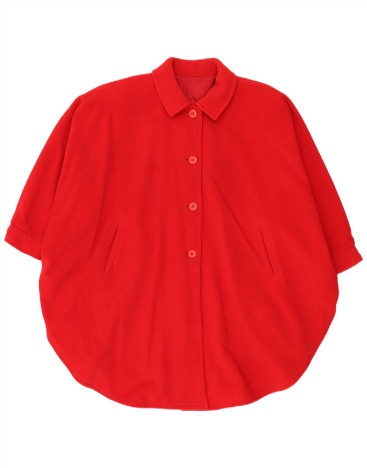 Vintage Damen Cape Mantel EU 36 Kleine rote Wolle
