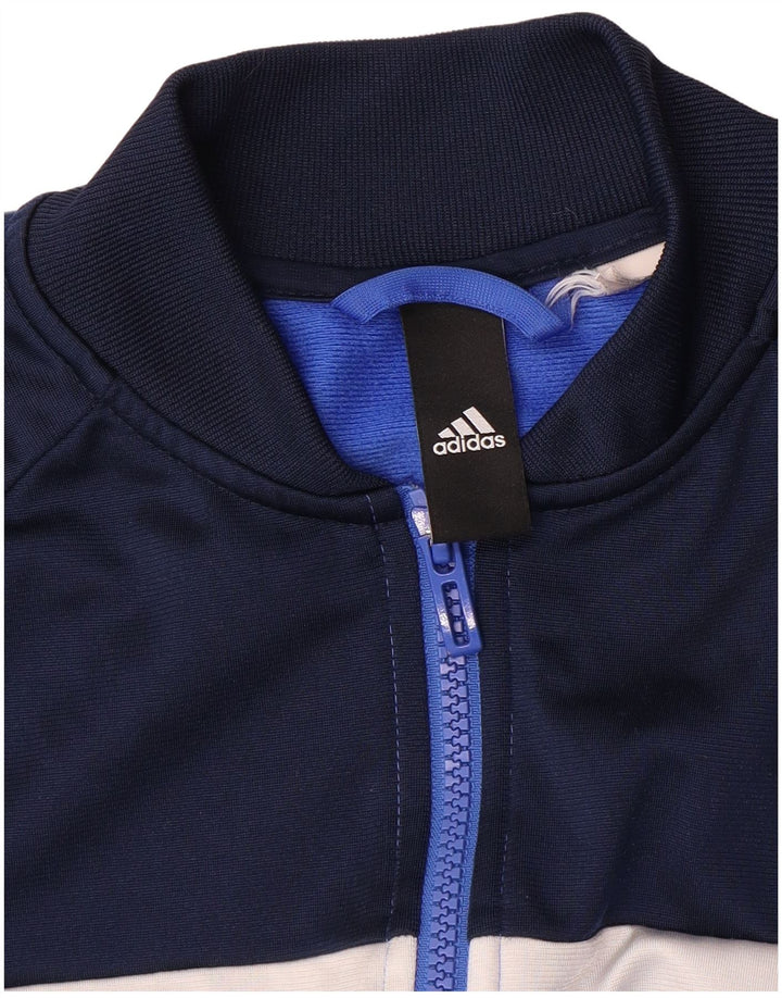 Adidas Herren-Trainingsanzug-Top-Jacke, mittelgroß, Marineblau, Farbblock